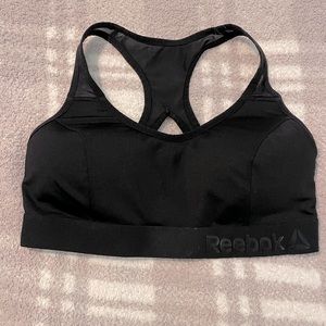 Reebok black sports bra. Size Large. EUC